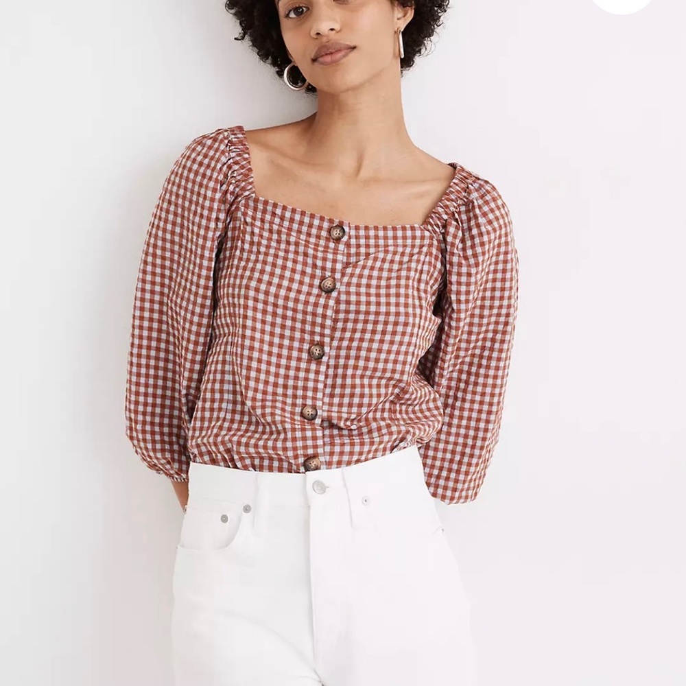NWT Madewell Puff-Sleeve Top